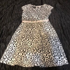 Sweet Heart Rose Leopard Print Dress sz14